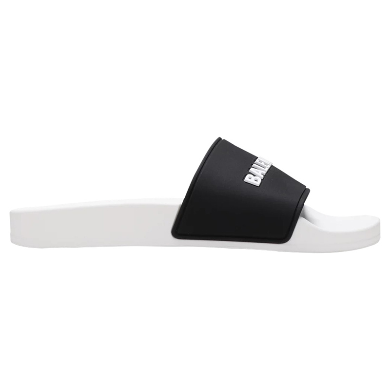 Balenciaga Pool Slides 'White Black'