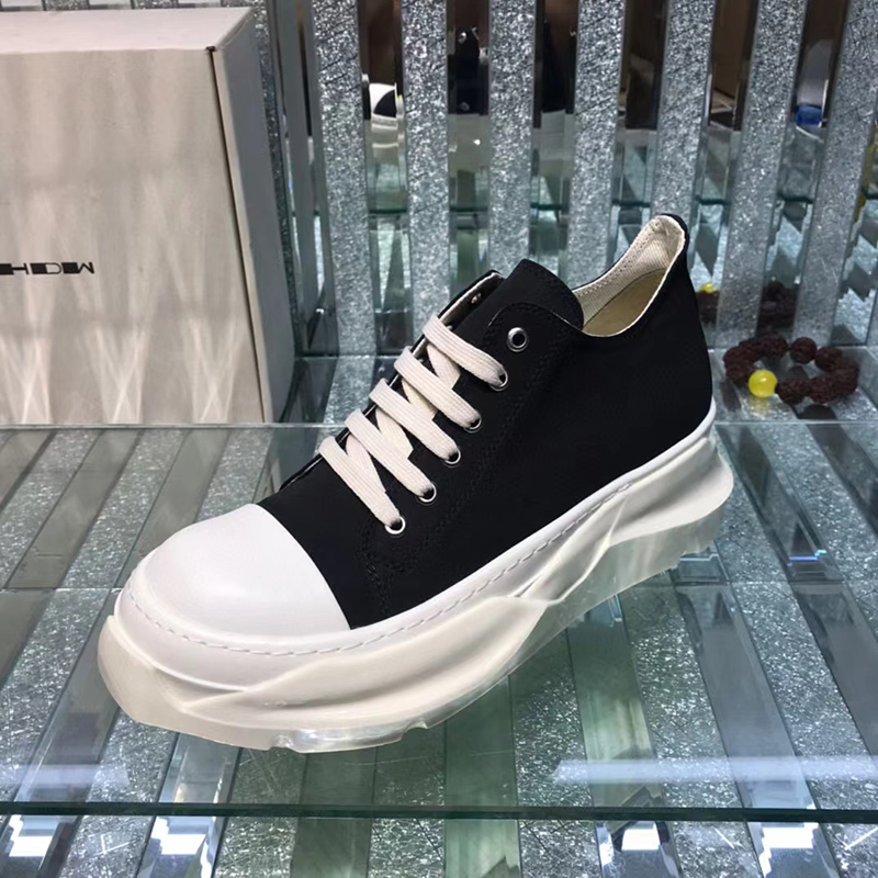 Rick Owens DRKSHDW Strobe Cotton Denim Abstract Low 'Black Milk'