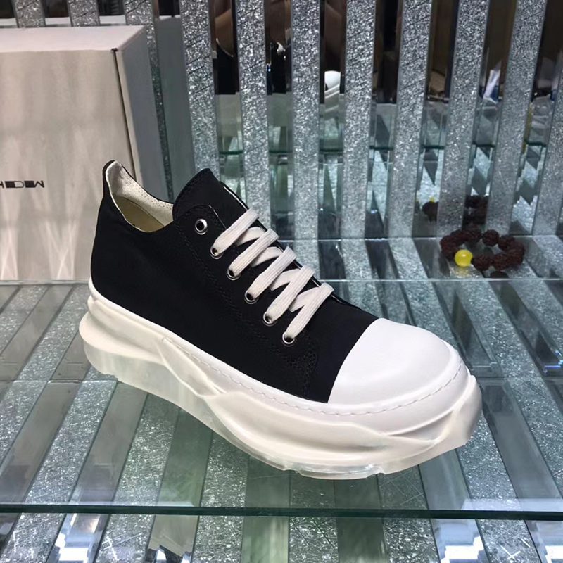 Rick Owens DRKSHDW Strobe Cotton Denim Abstract Low 'Black Milk'