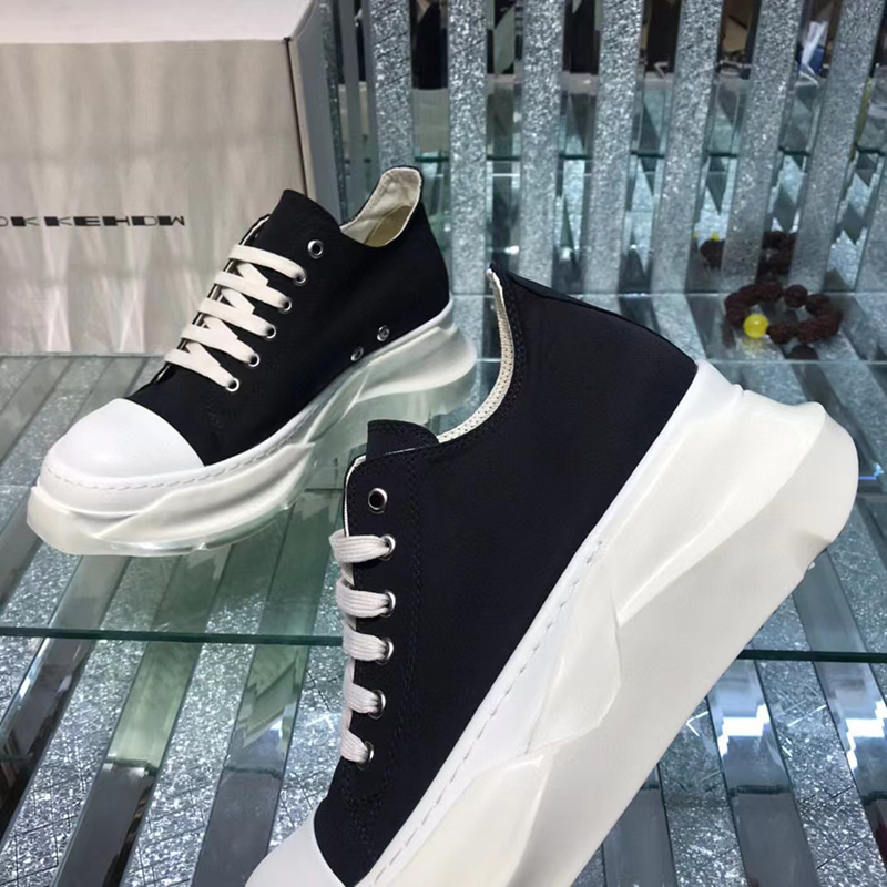Rick Owens DRKSHDW Strobe Cotton Denim Abstract Low 'Black Milk'