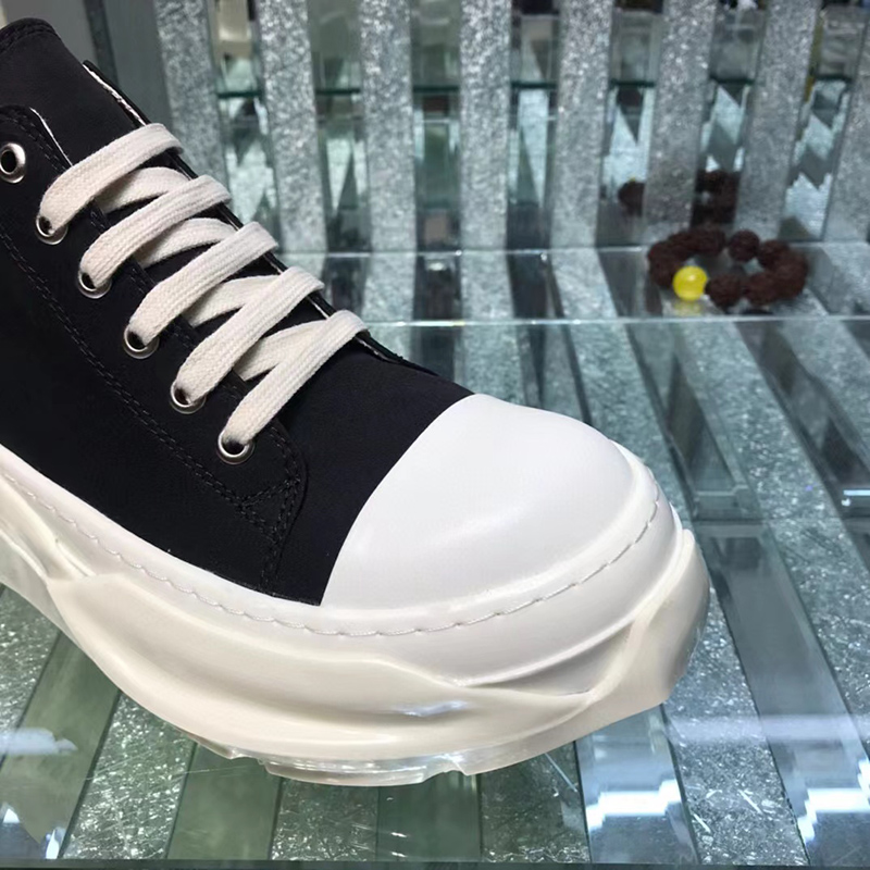 Rick Owens DRKSHDW Strobe Cotton Denim Abstract Low 'Black Milk'