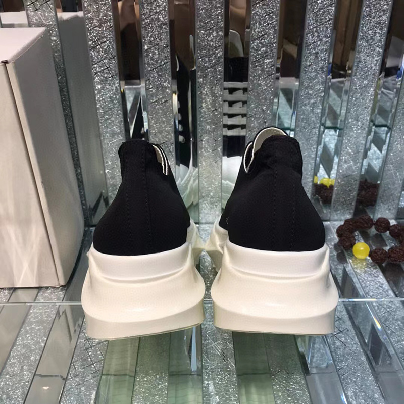 Rick Owens DRKSHDW Strobe Cotton Denim Abstract Low 'Black Milk'