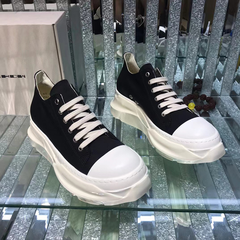 Rick Owens DRKSHDW Strobe Cotton Denim Abstract Low 'Black Milk'