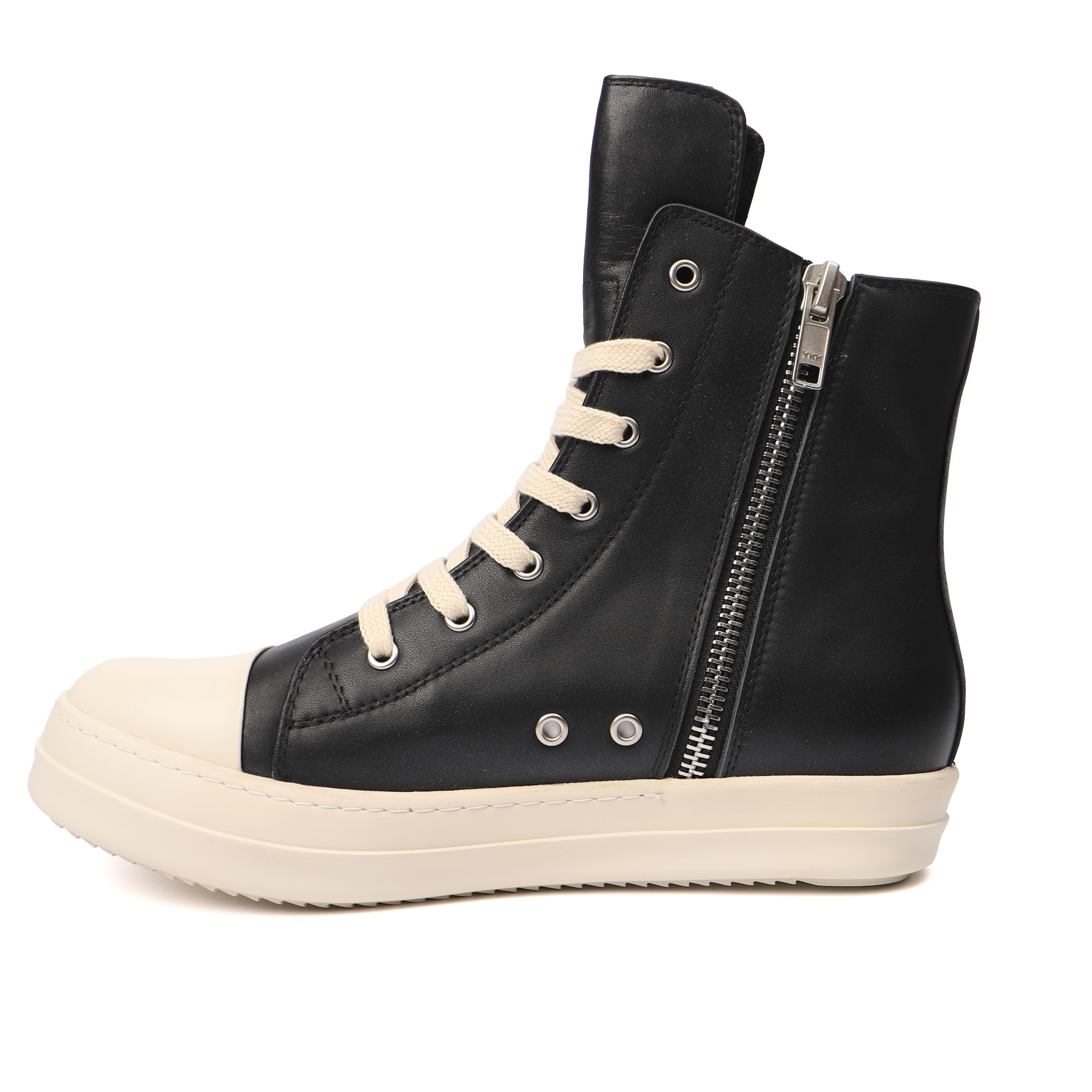 Rick Owens Strobe Leather High 'Black Milk'