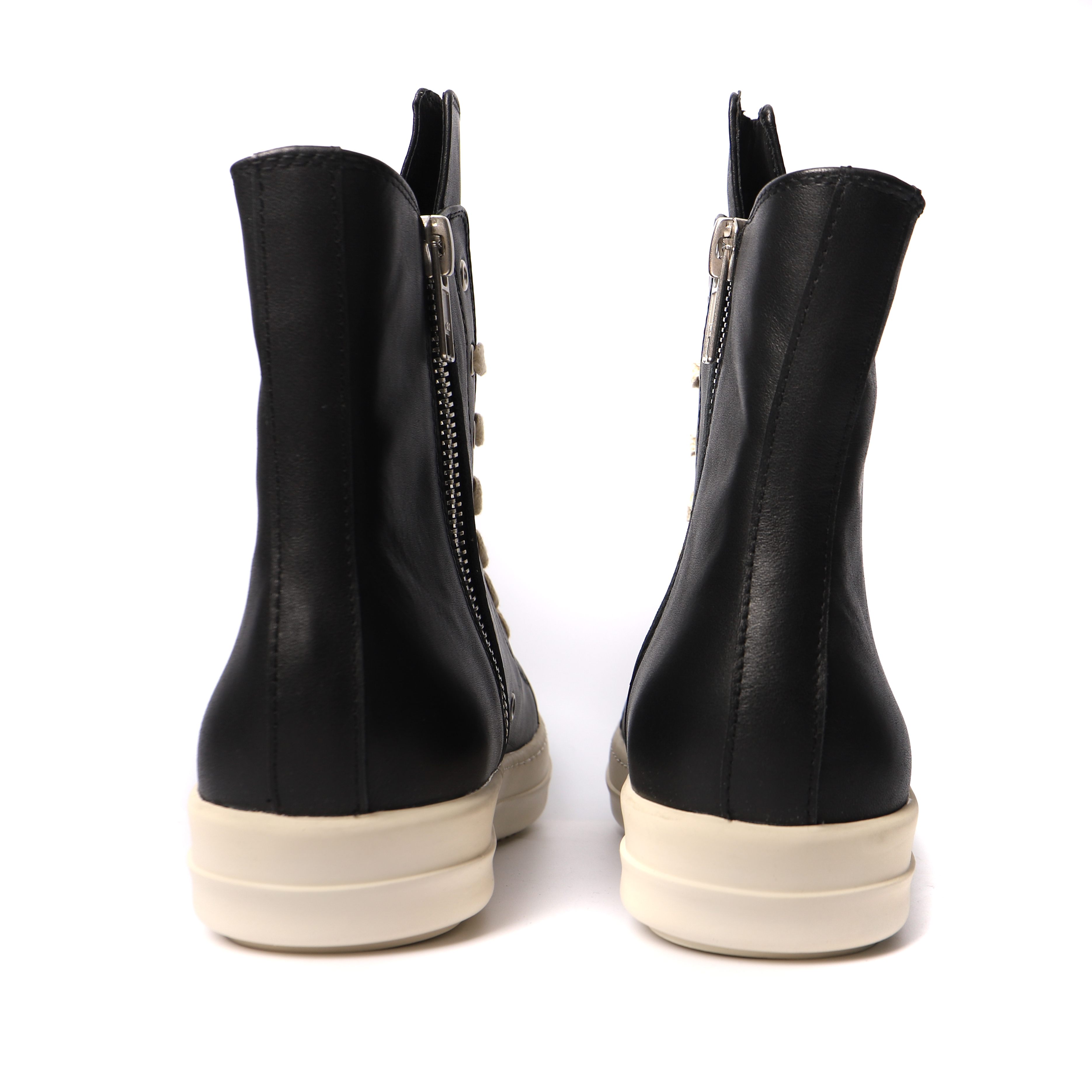 Rick Owens Strobe Leather High 'Black Milk'