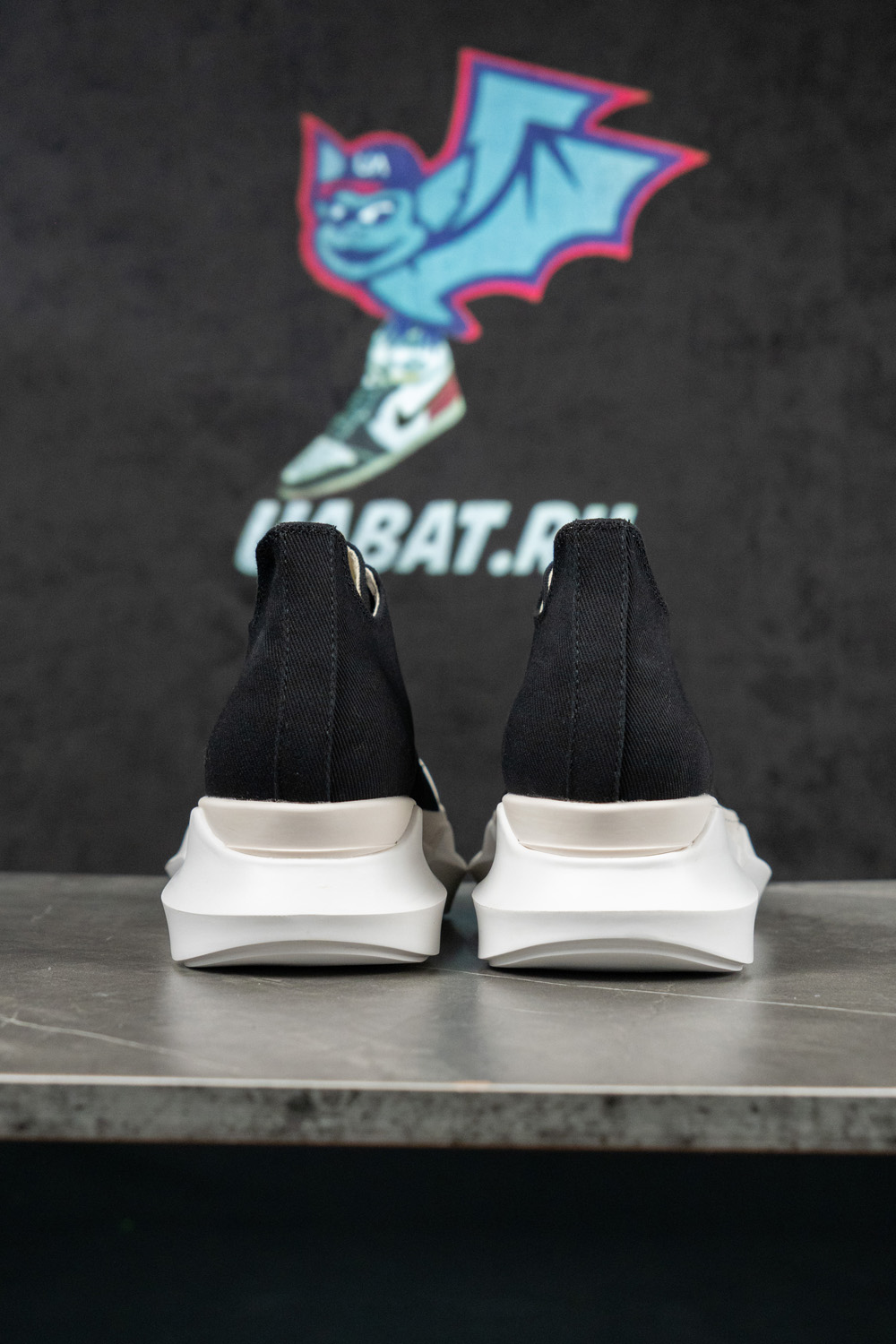 Rick Owens DRKSHDW Strobe Cotton Denim Abstract Low 'Black Milk'