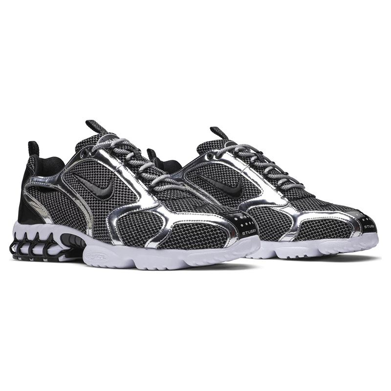 Stussy x Air Zoom Spiridon Caged 2 'Pure Platinum'