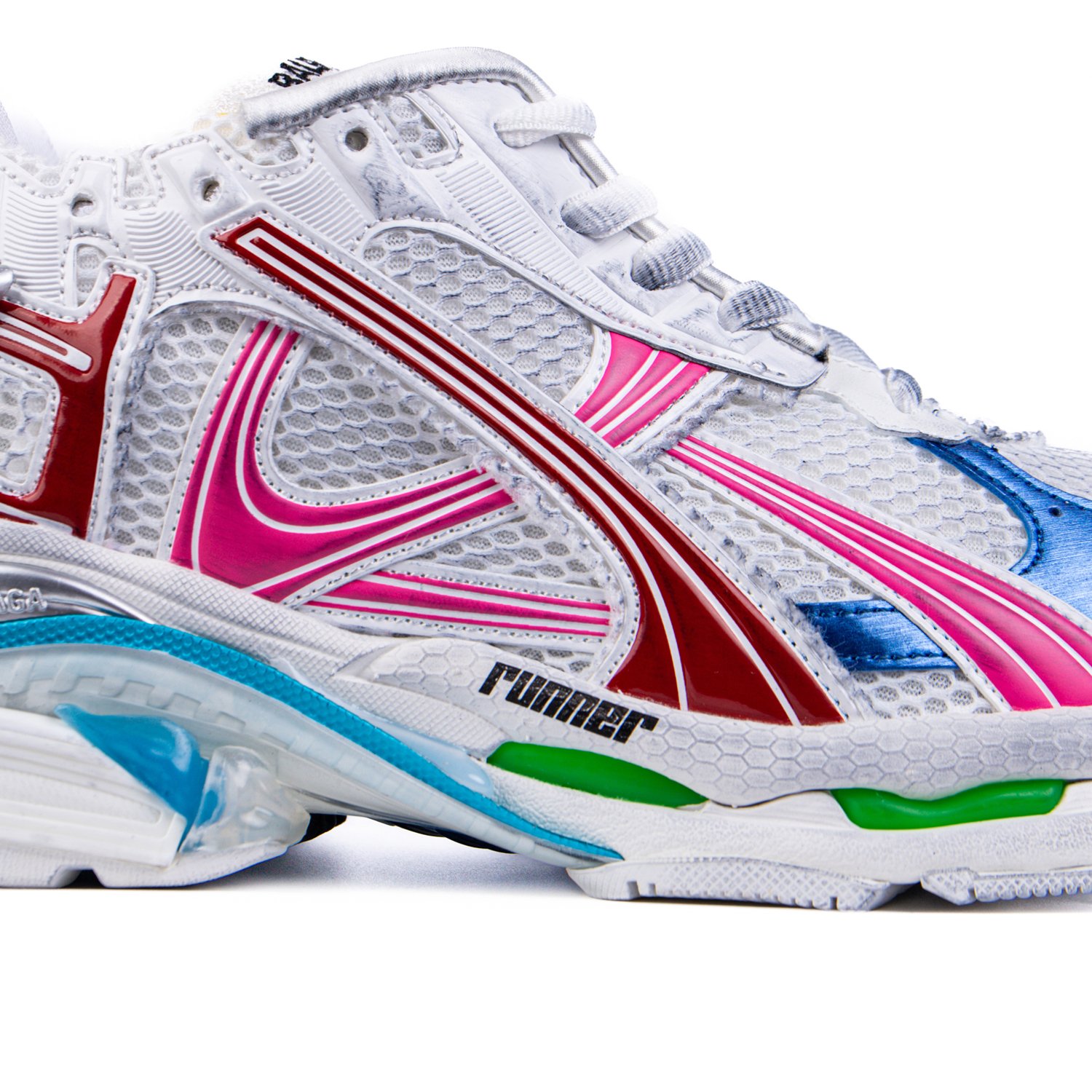 Balenciaga Runner Sneaker 'Worn-Out - White Multi-Color'