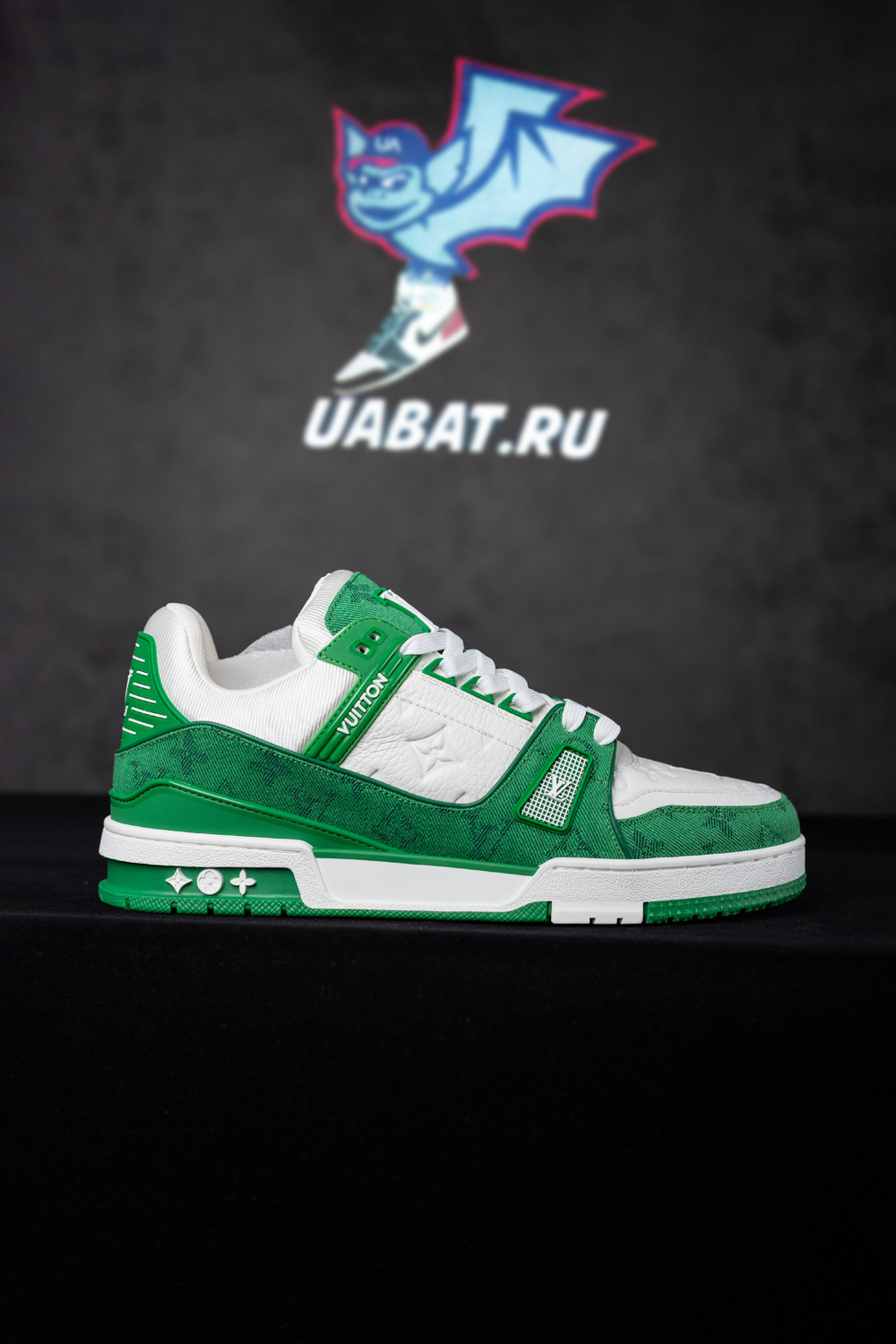 Louis Vuitton Trainer 'Green Monogram Denim'