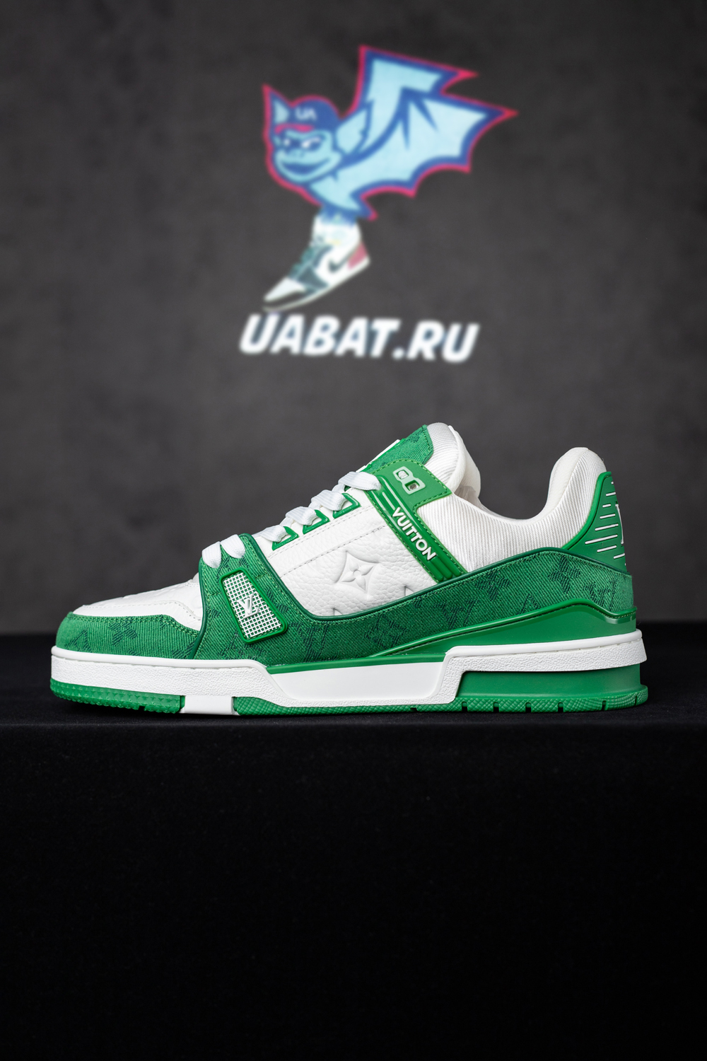 Louis Vuitton Trainer 'Green Monogram Denim'
