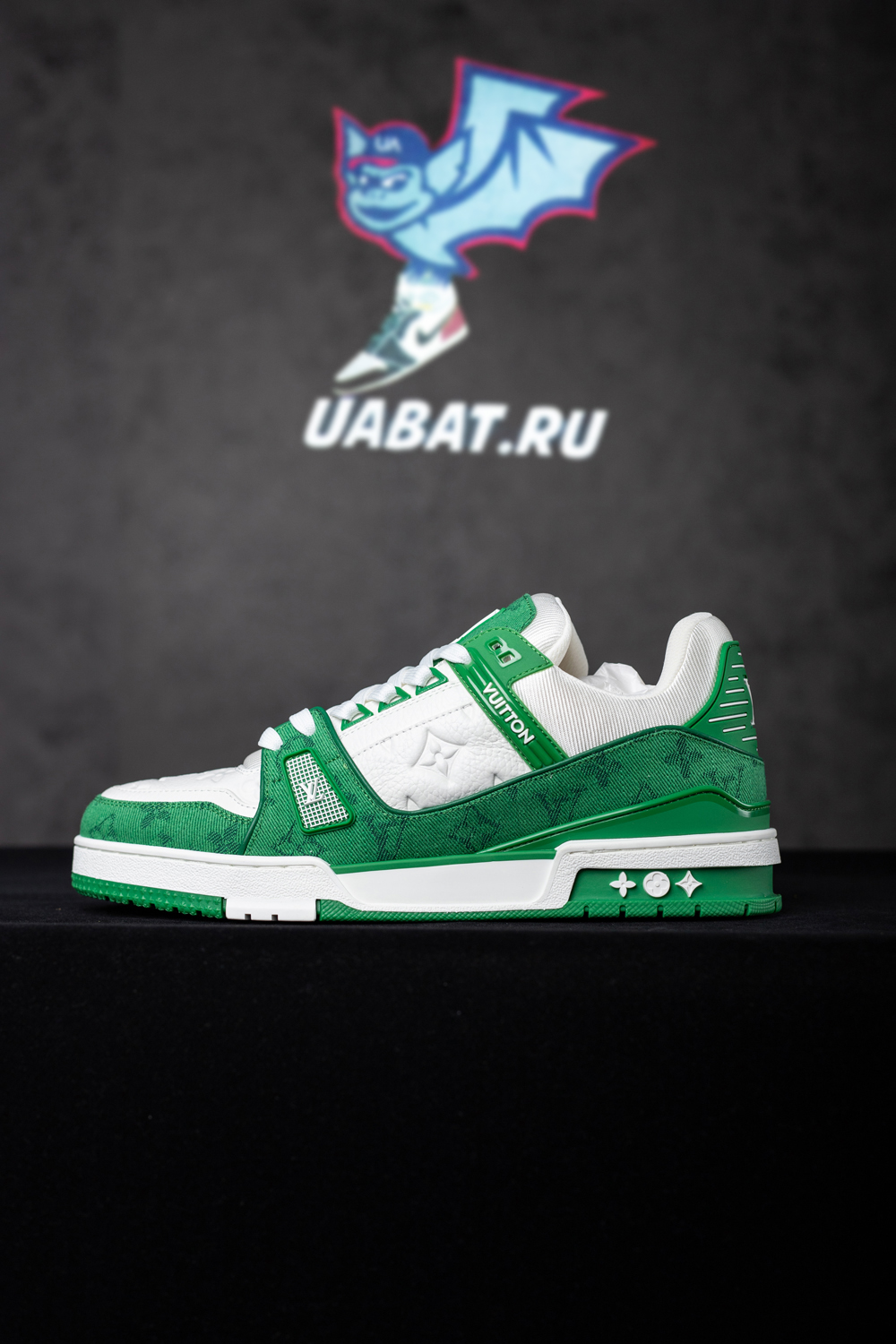 Louis Vuitton Trainer 'Green Monogram Denim'