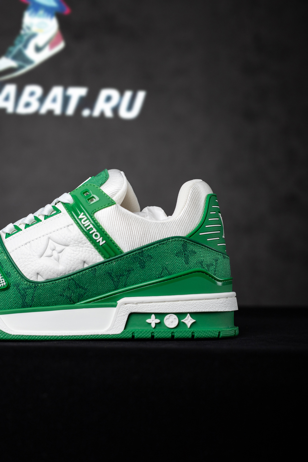 Louis Vuitton Trainer 'Green Monogram Denim'