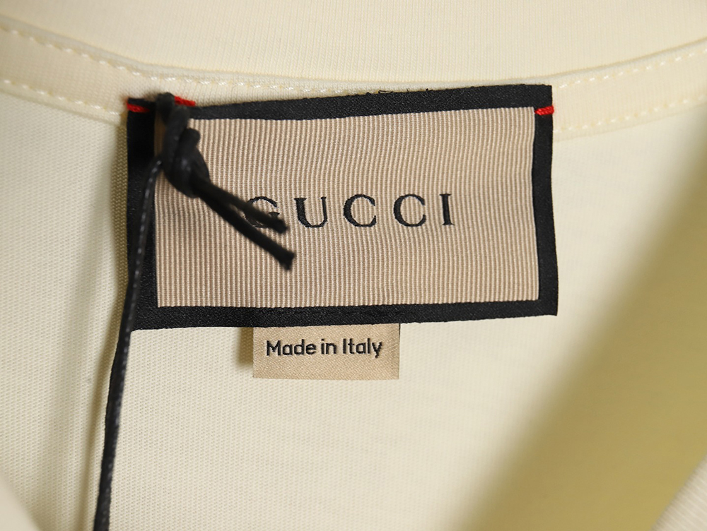 Gucci classic 1921 letter embroidered logo pattern short sleeve
