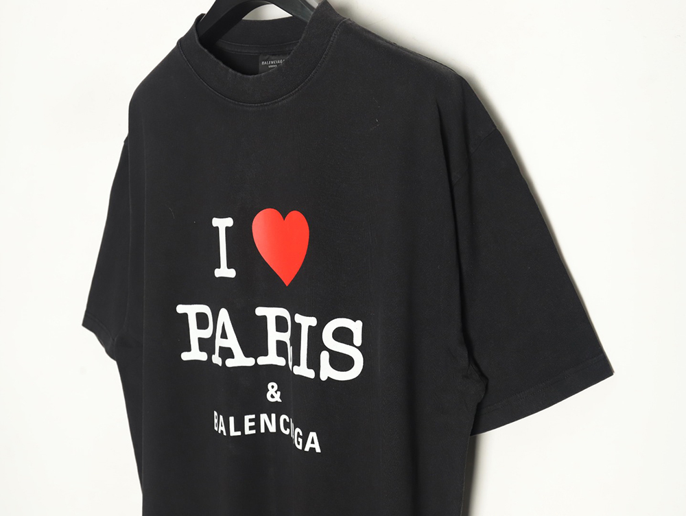 Balenciaga Valentine's Day Love Print Short Sleeves TSK1