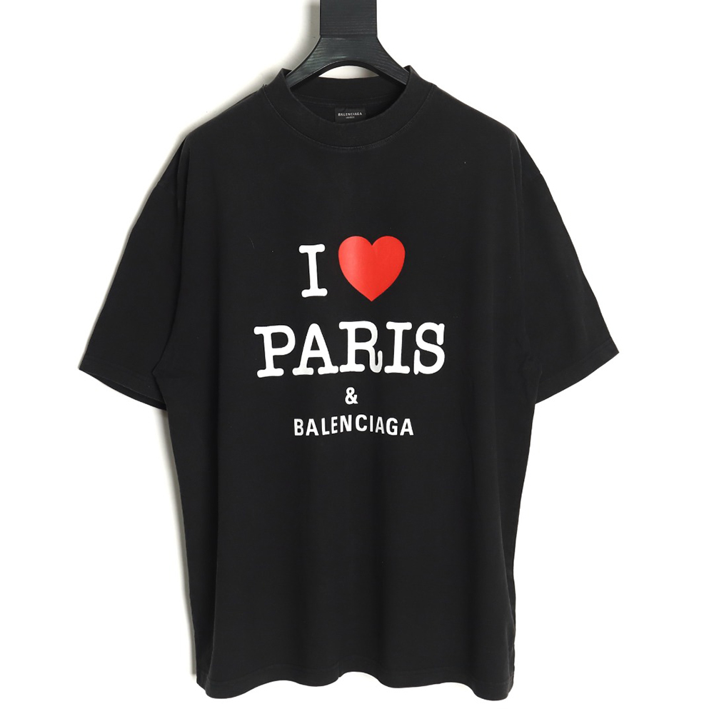 Balenciaga Valentine's Day Love Print Short Sleeves TSK1