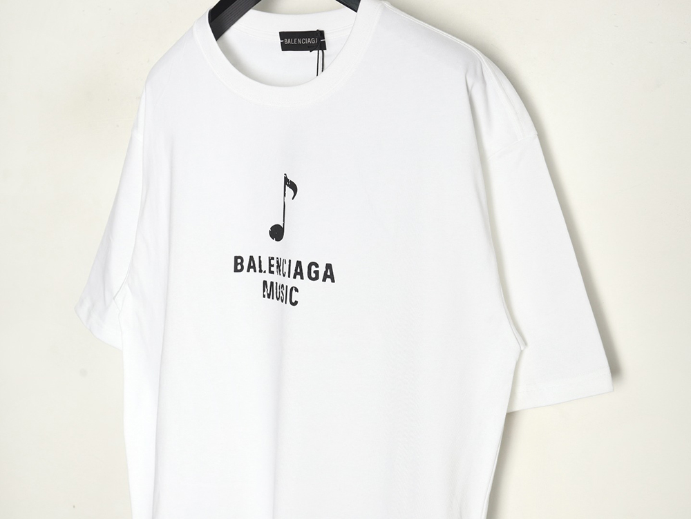 Balenciaga Musical Notes Oil Painting Print Short Sleeve