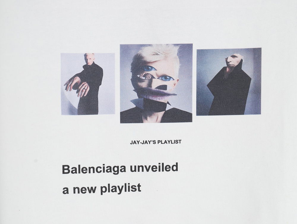 Balenciaga Musical Notes Oil Painting Print Short Sleeve