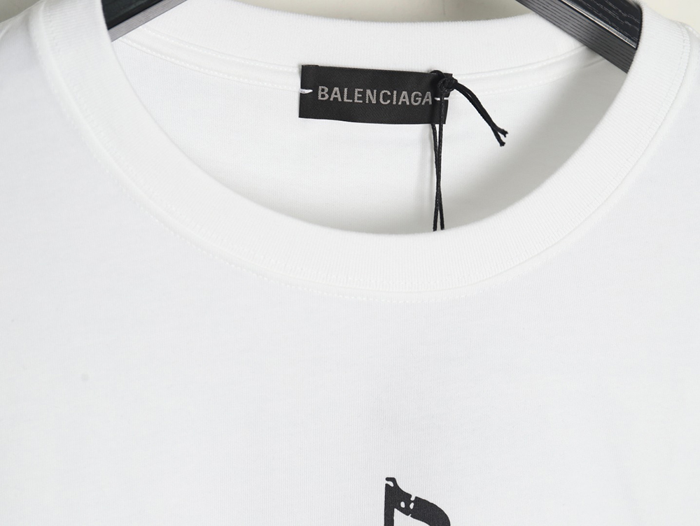 Balenciaga Musical Notes Oil Painting Print Short Sleeve