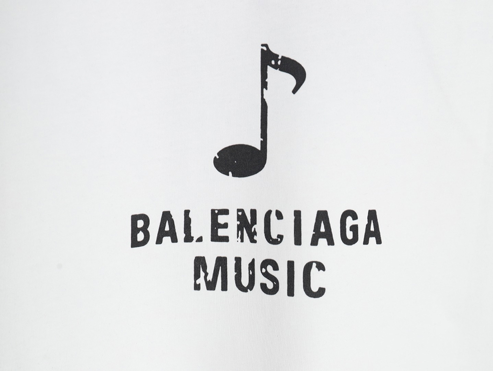 Balenciaga Musical Notes Oil Painting Print Short Sleeve