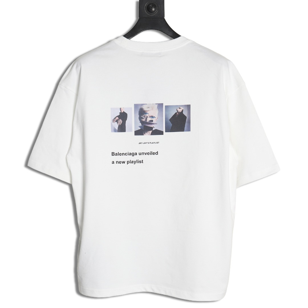 Balenciaga Musical Notes Oil Painting Print Short Sleeve
