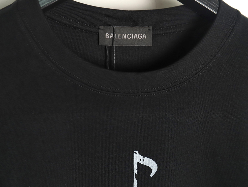 Balenciaga Musical Notes Oil Painting Print Short Sleeve TSK1