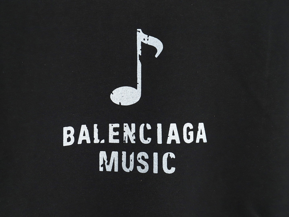 Balenciaga Musical Notes Oil Painting Print Short Sleeve TSK1