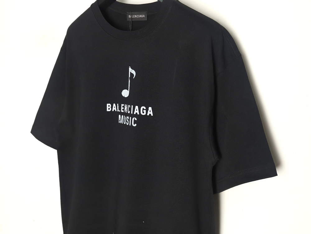 Balenciaga Musical Notes Oil Painting Print Short Sleeve TSK1