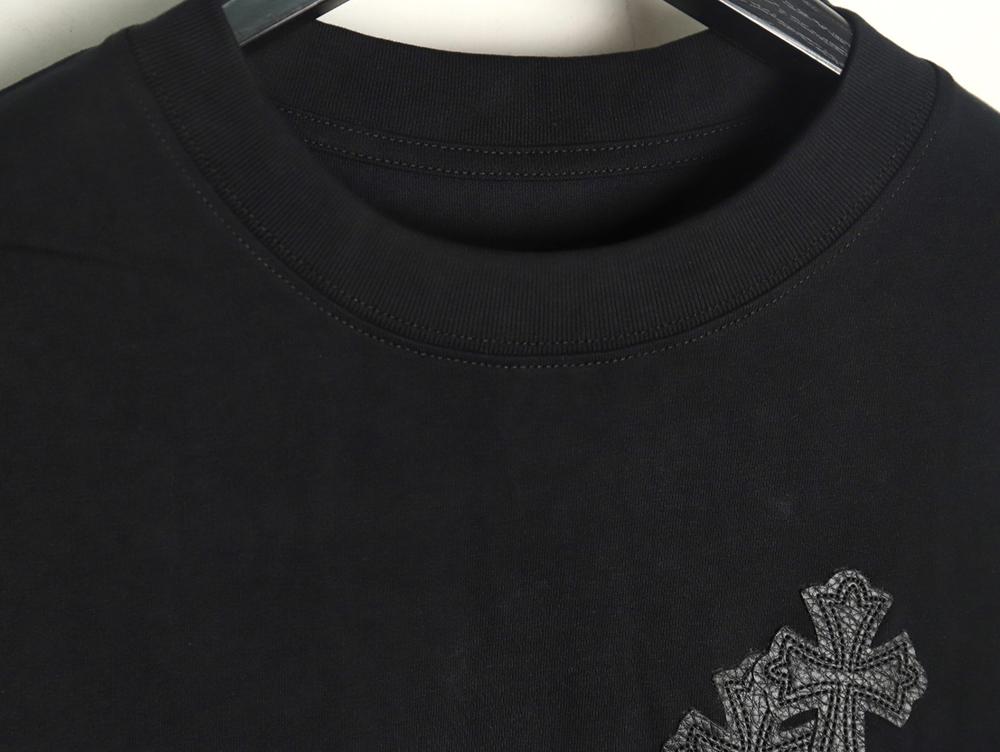 Chrome Hearts leather label short-sleeved T-shirt