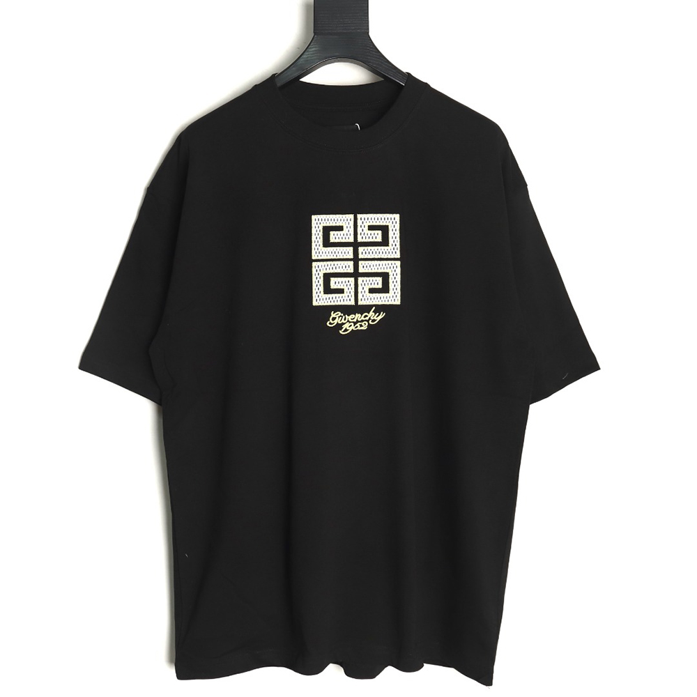 Givenchy eyelet embroidered crew neck short-sleeved T-shirt TSK1