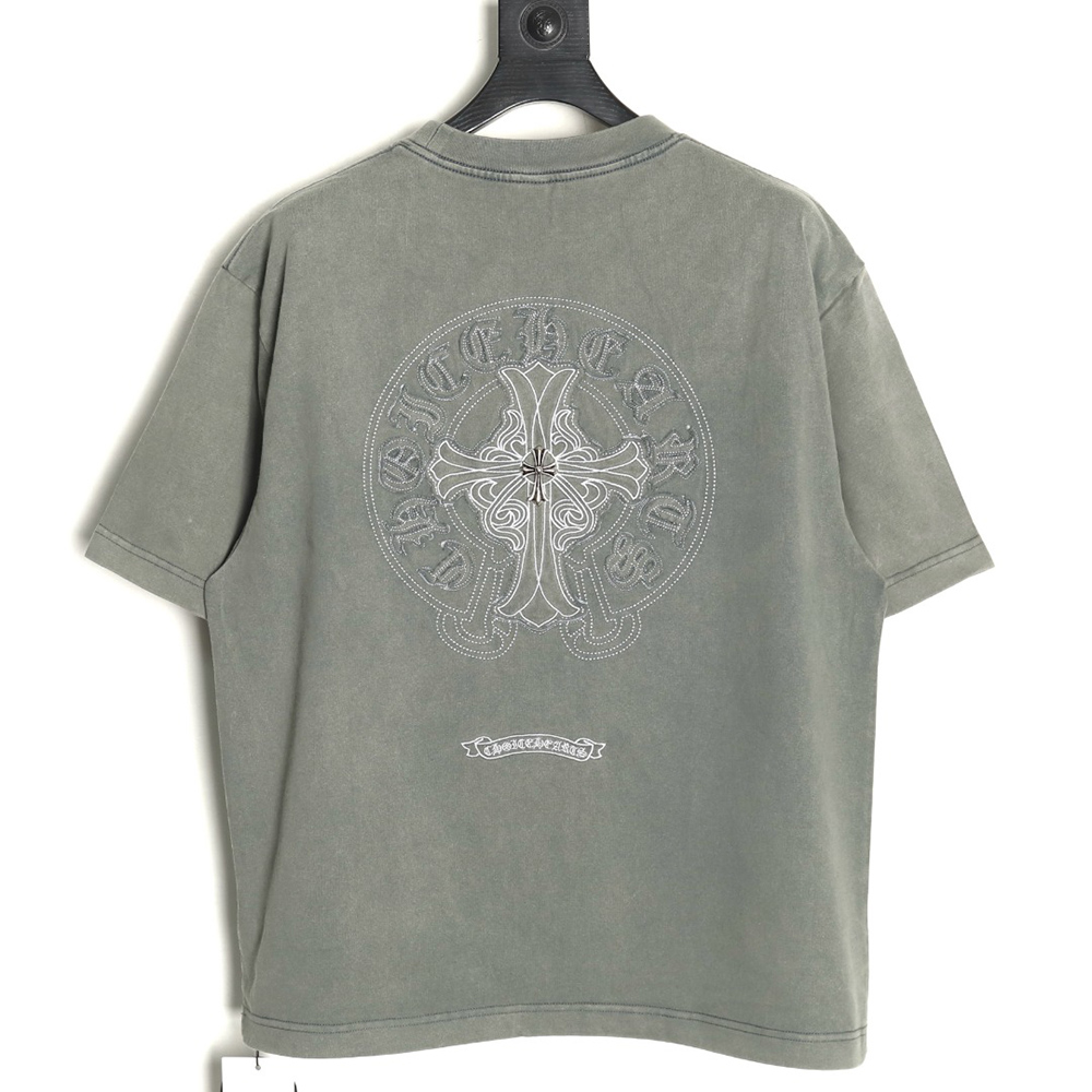 Chrome hearts horseshoe flower logo short sleeve T-shirt