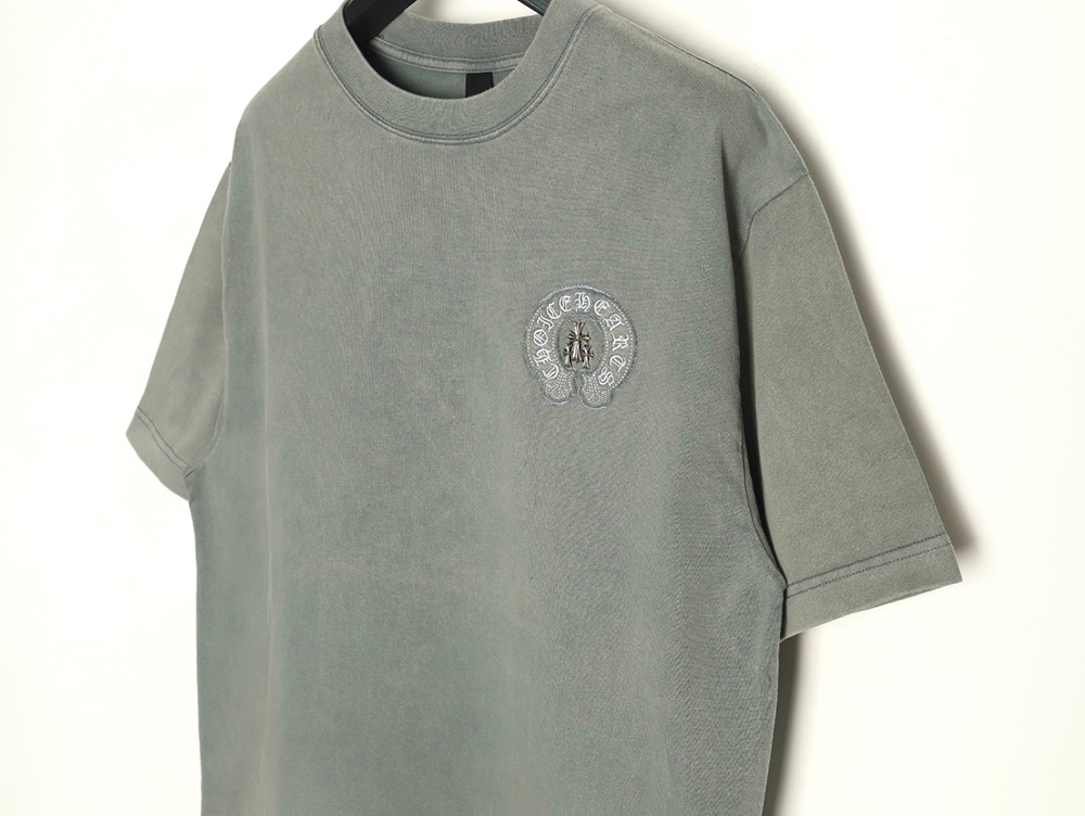 Chrome hearts horseshoe flower logo short sleeve T-shirt