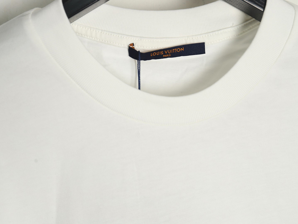 Louis Vuitton Conch Shell Lettering Printed Round Neck Short Sleeve T-Shirt