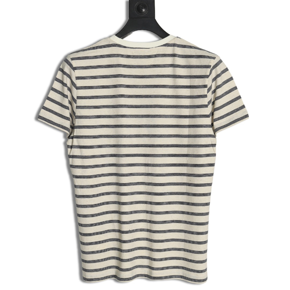 Saint Laurent black and white striped short-sleeved T-shirt