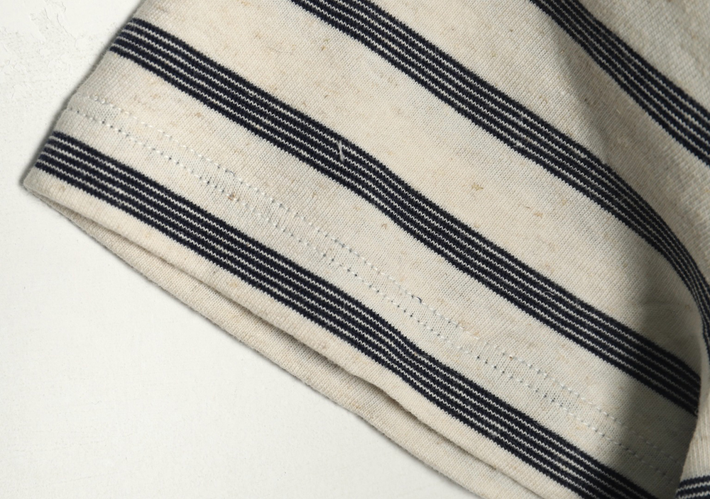 Saint Laurent black and white striped short-sleeved T-shirt
