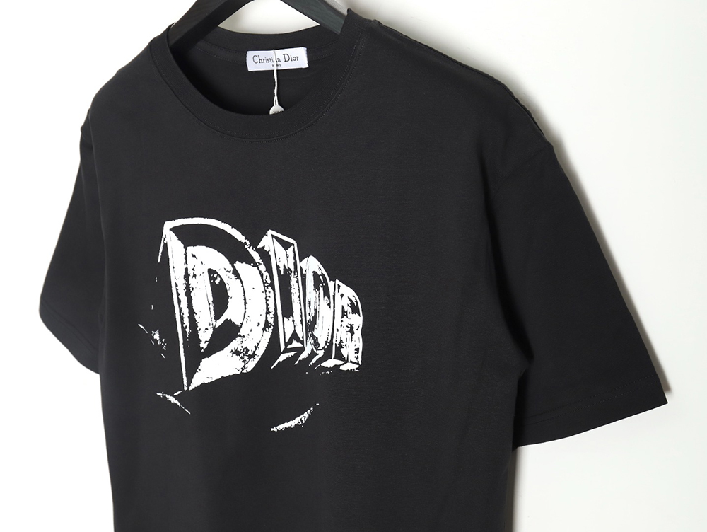 Dior hand-painted lettering short-sleeved T-shirt