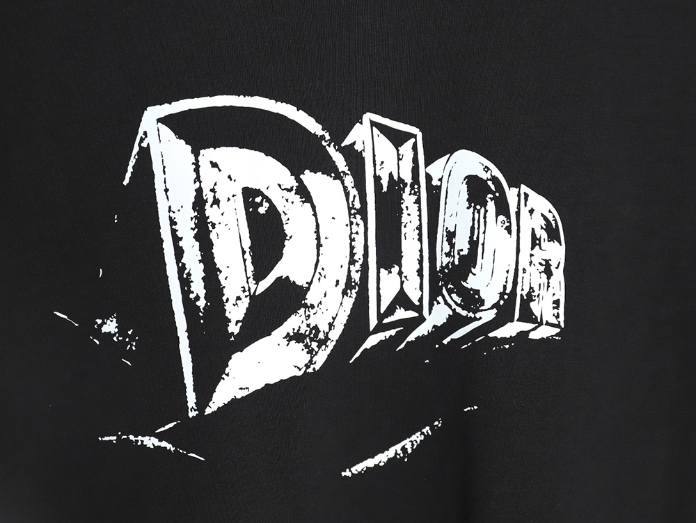 Dior hand-painted lettering short-sleeved T-shirt