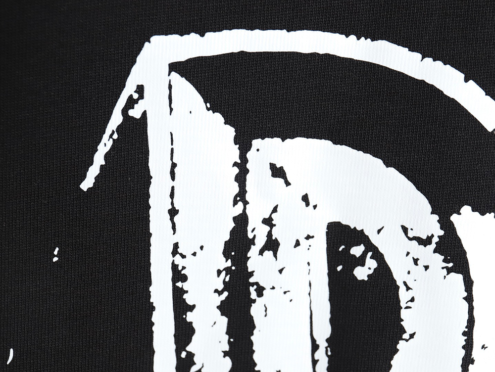 Dior hand-painted lettering short-sleeved T-shirt