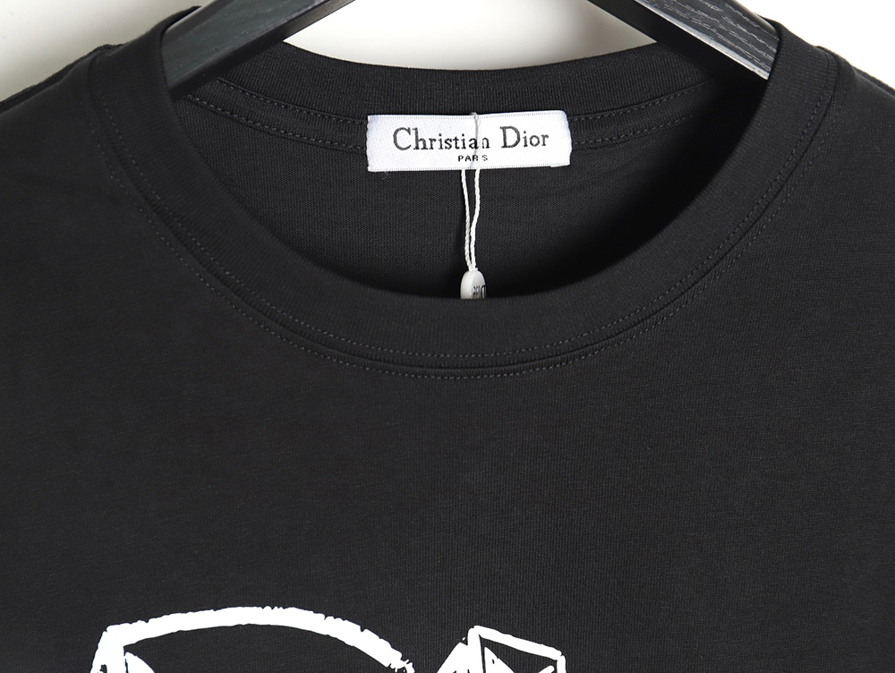 Dior hand-painted lettering short-sleeved T-shirt