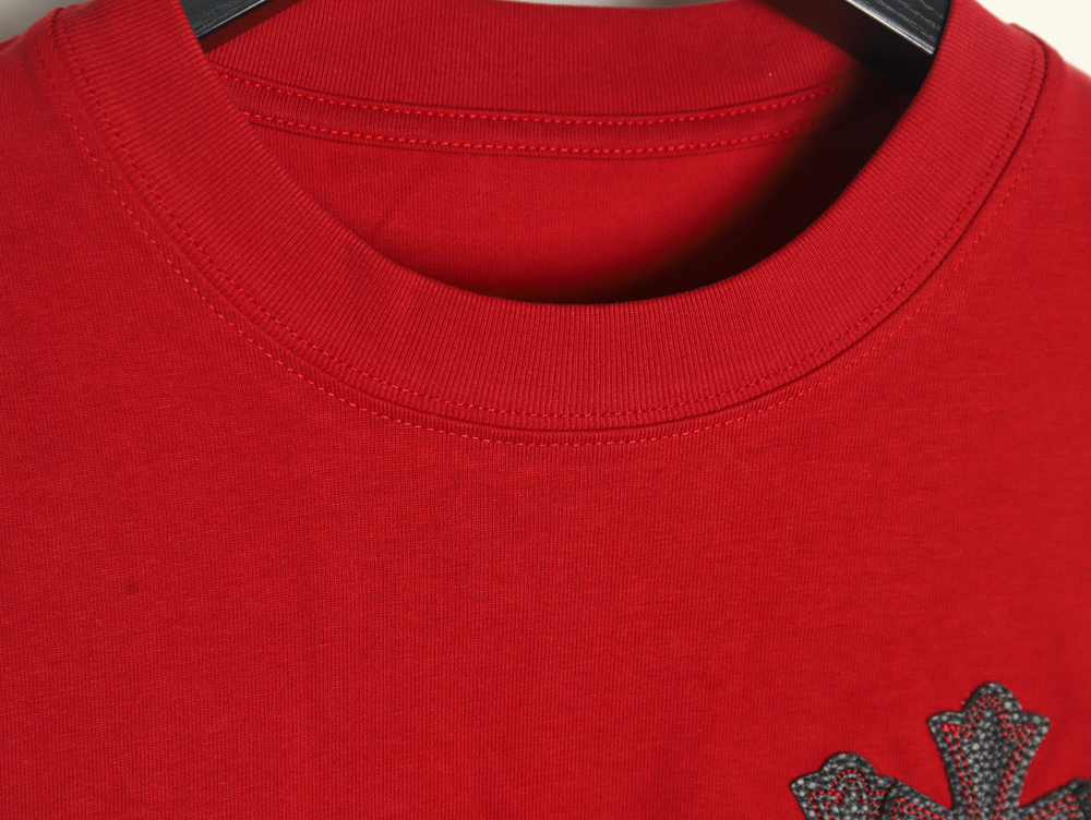 Chrome Hearts leather logo short-sleeved T-shirt