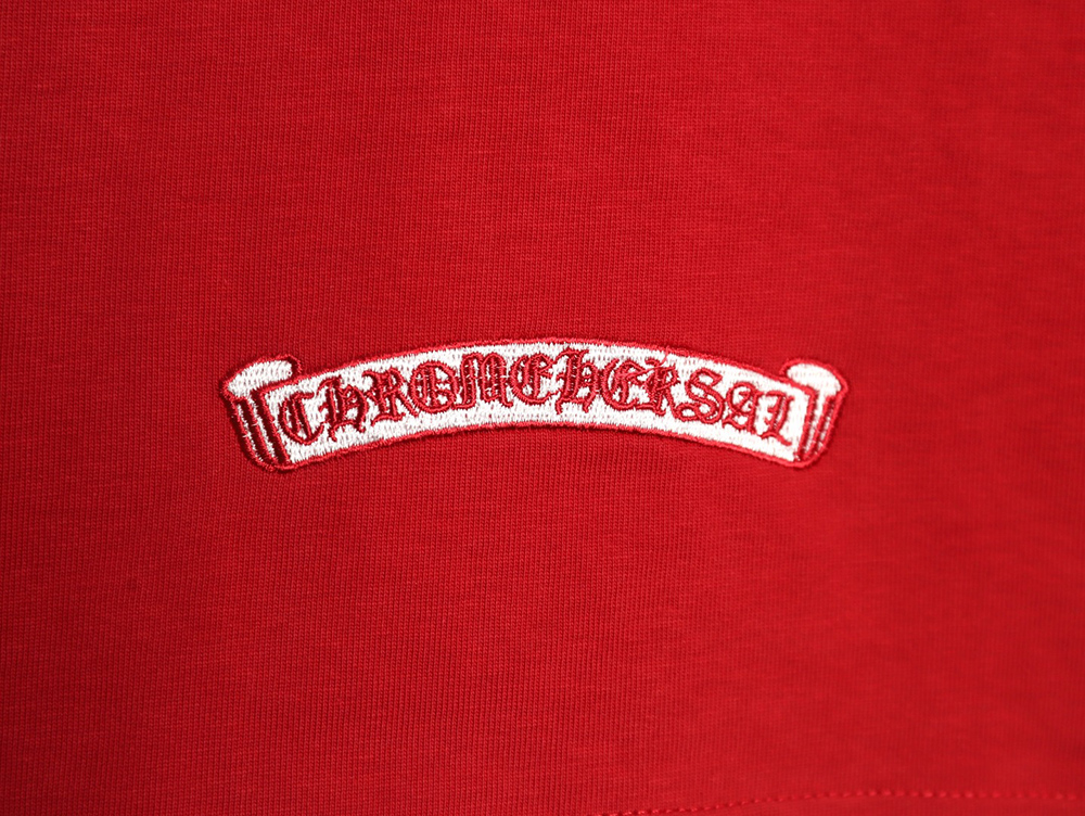 Chrome Hearts leather logo short-sleeved T-shirt
