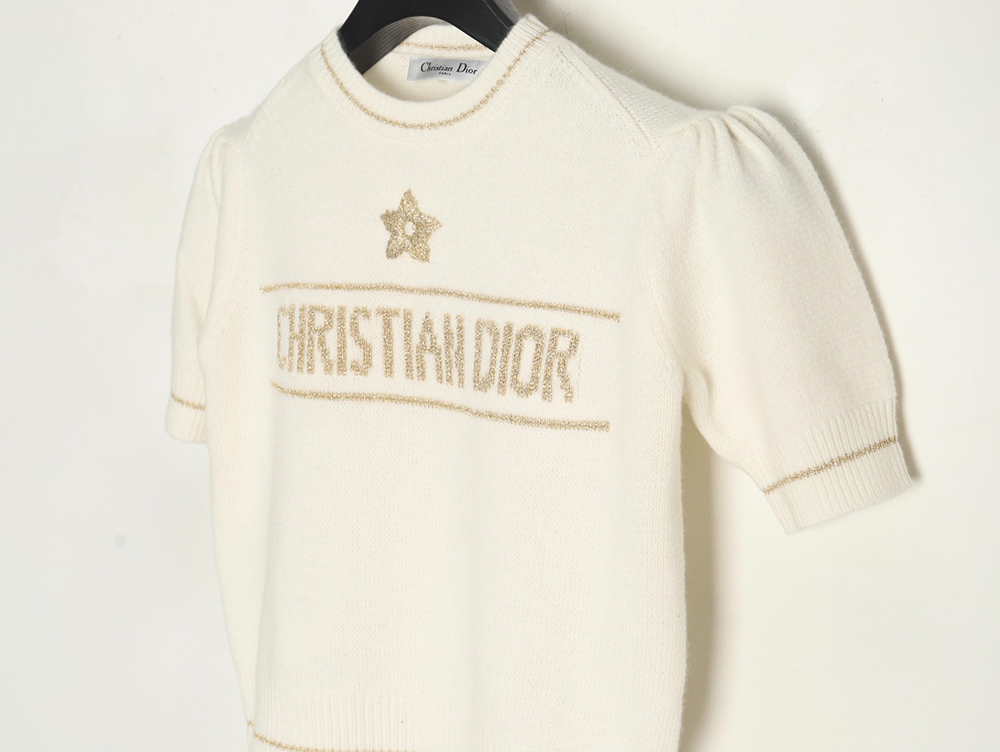 Dior letter knitted sweater short sleeves TSK2