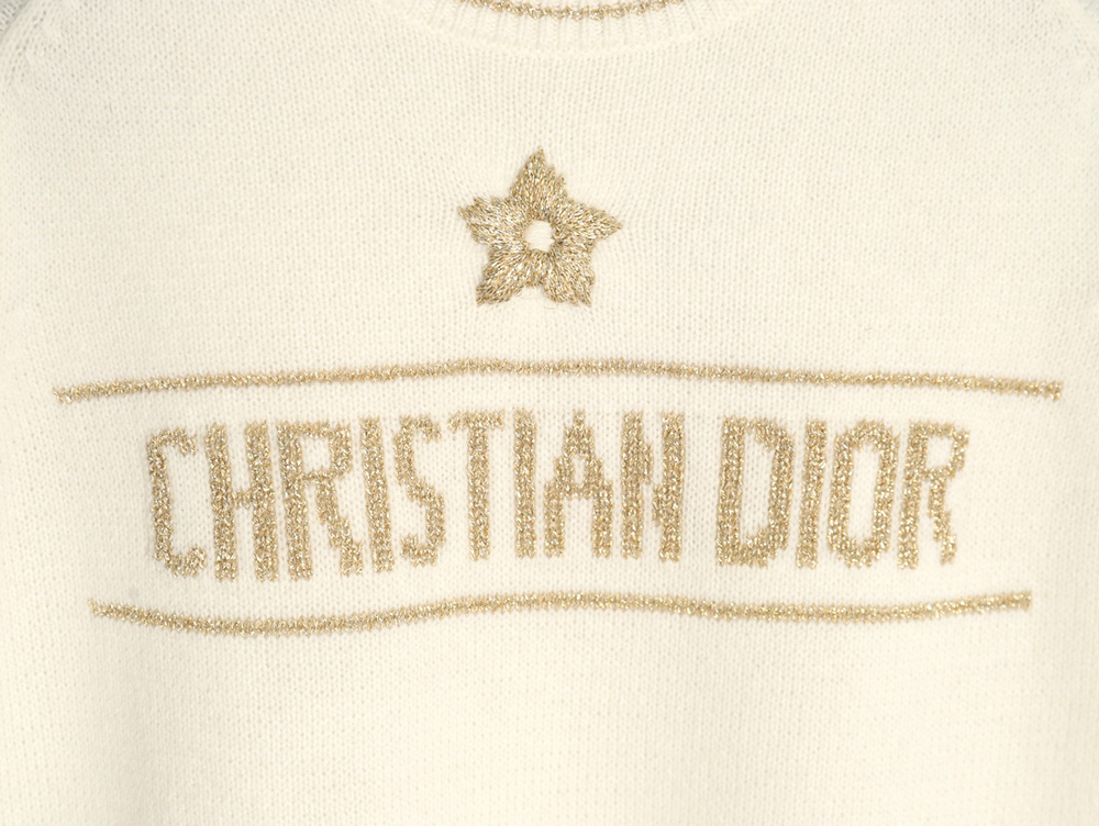 Dior letter knitted sweater short sleeves TSK2