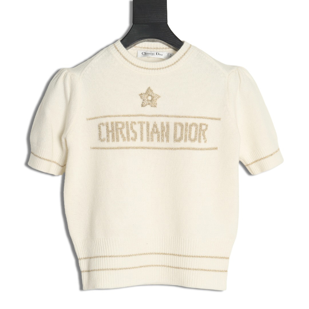 Dior letter knitted sweater short sleeves TSK2