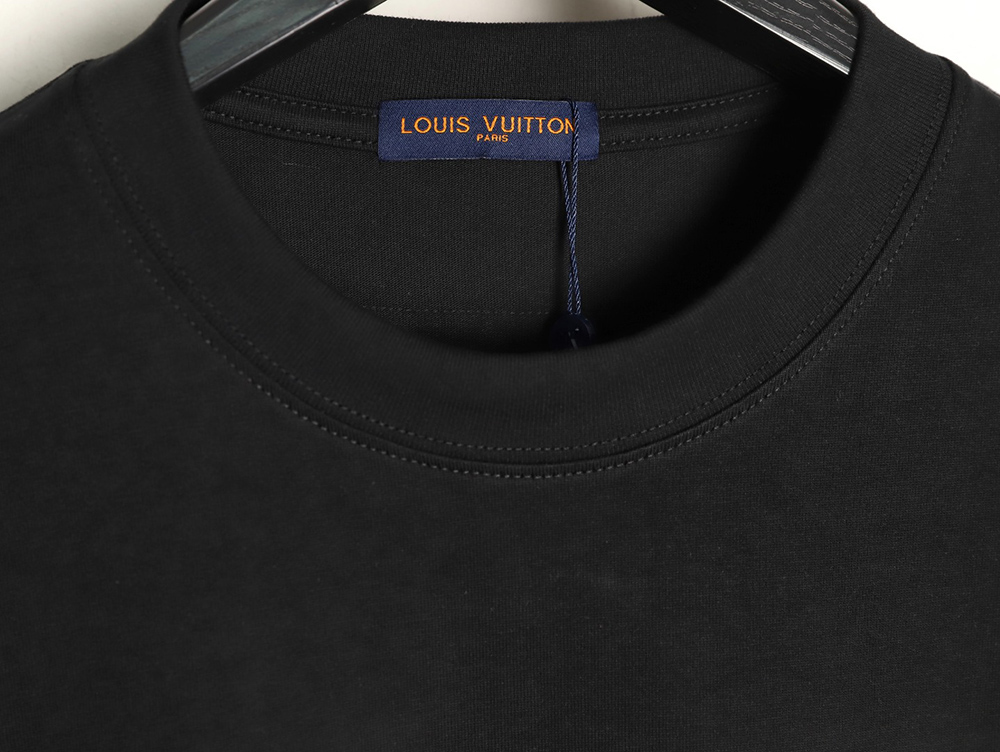 Louis Vuitton silver lettering short-sleeved T-shirt