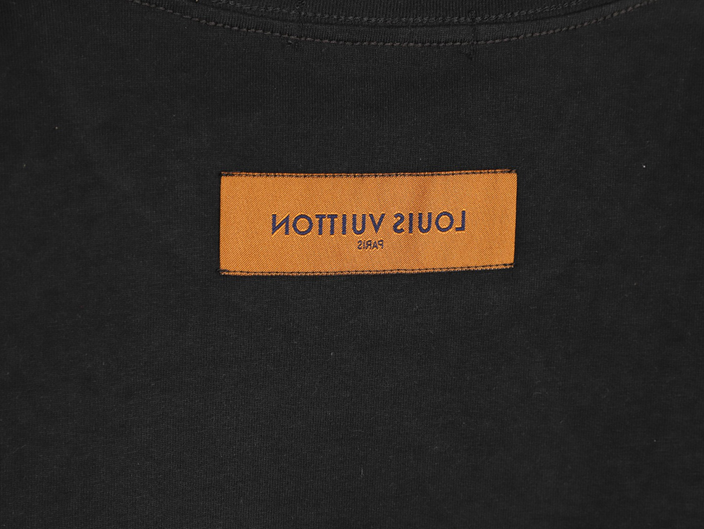 Louis Vuitton silver lettering short-sleeved T-shirt