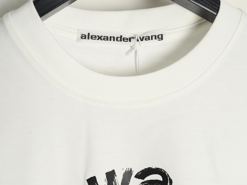Alexander Wang Painted Lettering Short Sleeve T-Shirt