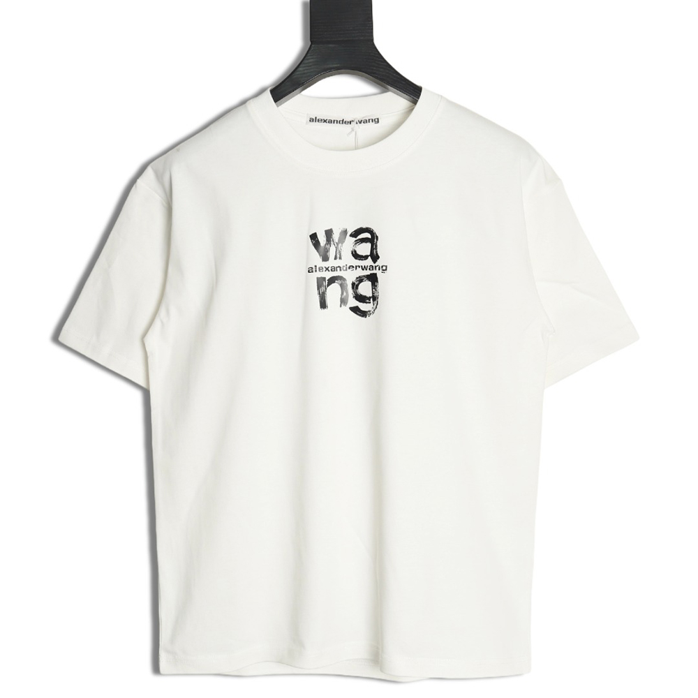 Alexander Wang Painted Lettering Short Sleeve T-Shirt