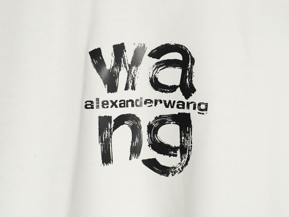 Alexander Wang Painted Lettering Short Sleeve T-Shirt