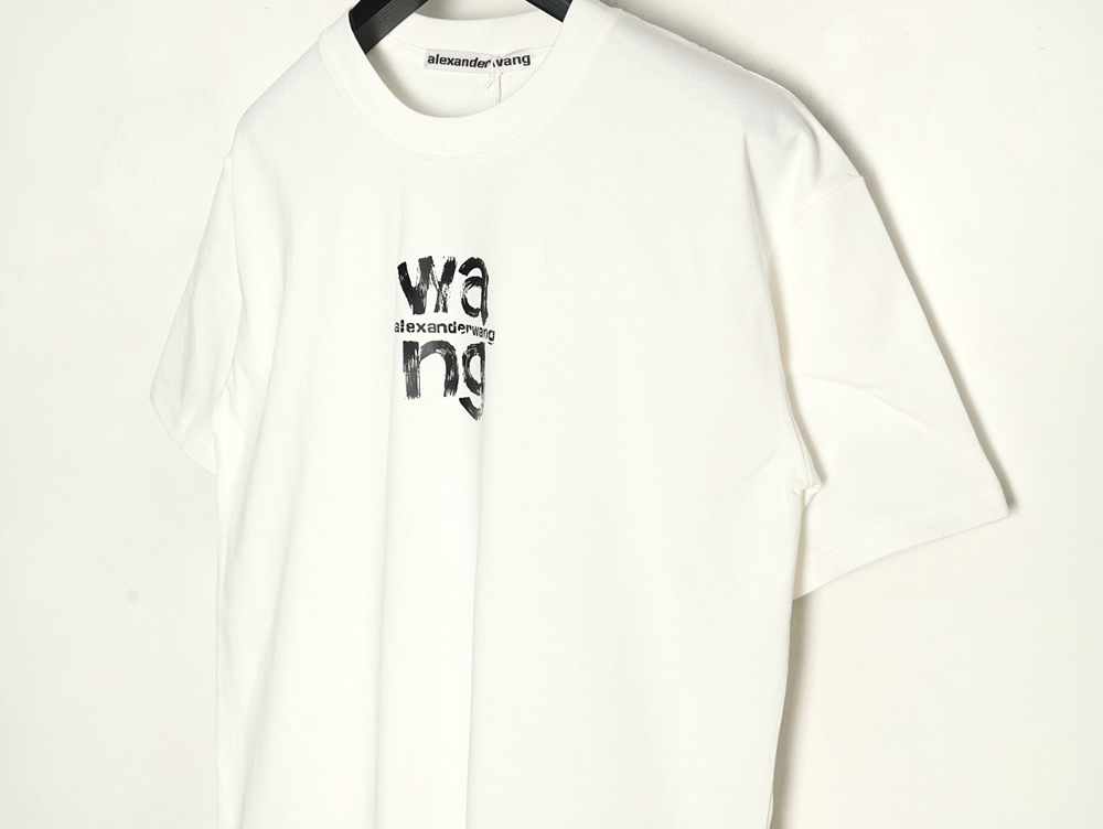 Alexander Wang Painted Lettering Short Sleeve T-Shirt