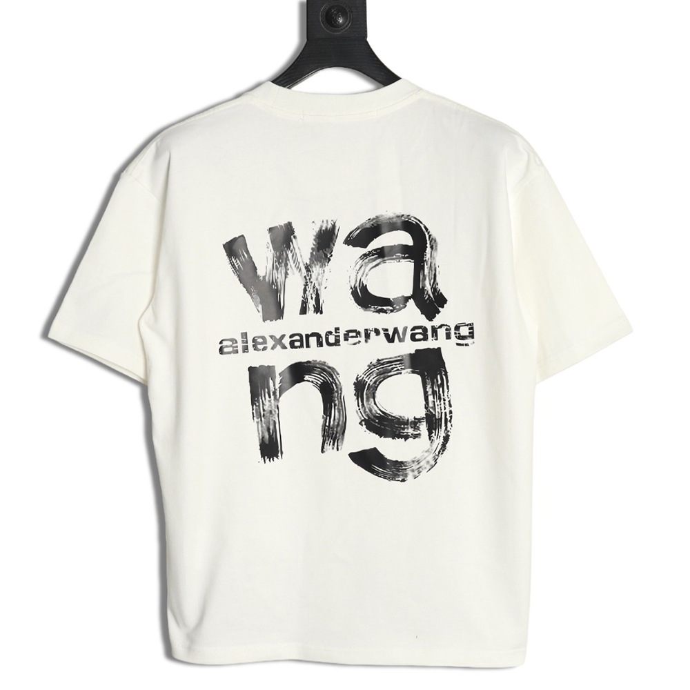 Alexander Wang Painted Lettering Short Sleeve T-Shirt